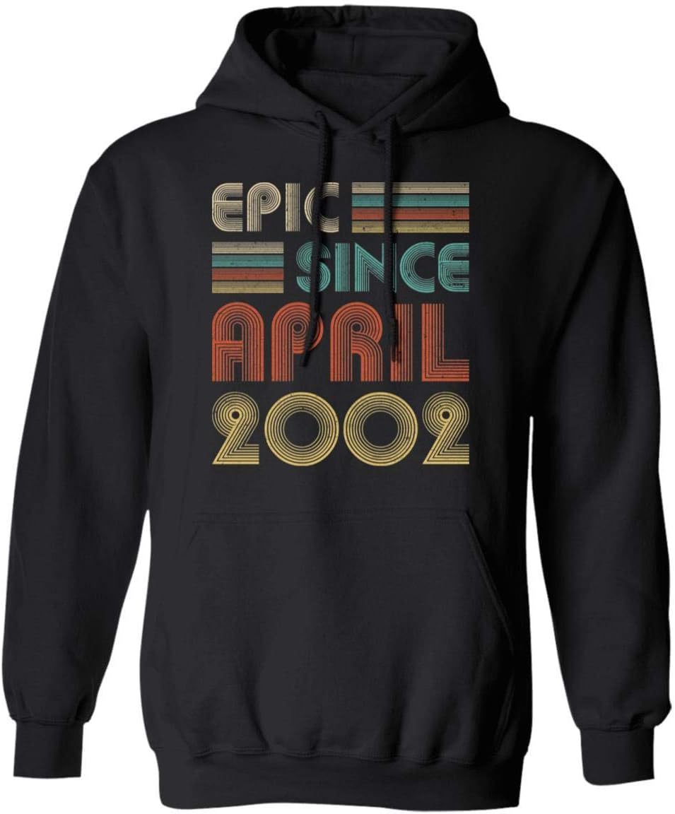 TeesReal Epic Since April 2002 Vintage 18th Birthday Gifts Shirt Hoodie