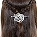 Viking Celtic Hair Clips Hairpins- Hair Accessories Celtic Knot Hair Pins Antique Silver Hair Sticks Irish Hair Decor Accessories for Long Hair Jewelry Braids Hair Slide Clip