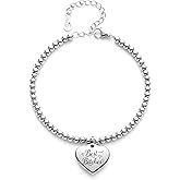 VIMIEW Heart Beads Womens Inspired Bracelets Adjustable Taylor Quotes Bracelets Friendship & Family Jewelry Birthday Valentines Gifts for Women Daughter Sister Bestfriend.