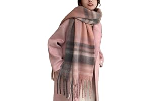 Wander Agio Winter Women Warm Scarf Long Shawl Large Scarves Cold Weather Thicker Blanket Wrap Colour Plaid Stripe