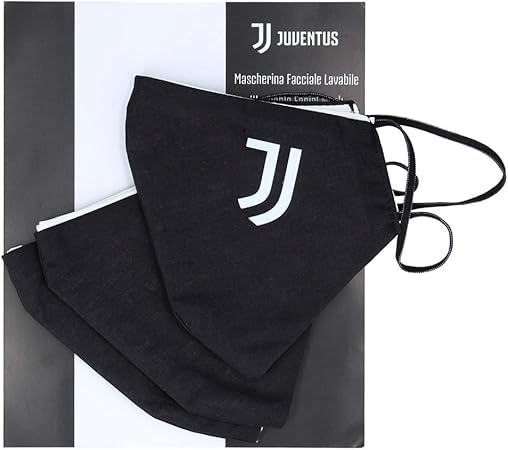 Mascherina juventus - kit 3 mascherine facciali lavabili - 100% originale - 100% prodotto ufficiale B089D45Z8N