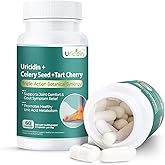 PureBotan Natural Purge Uric Acid Flush, Support Uric Acid and Joint Health, Creatinine Levels and Gout Relief, Tart Cherry, Celery Seed & Eucommia Leaf Extract, Kidney Cleanse Supplement, 60 Capsules
