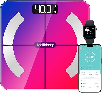 Healthkeep Body Weight Scale with App 13 Metrics Bluetooth iOS Android