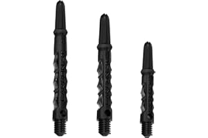 Harrows Dart Shafts Carbon ST Stems with Pyramid Rings, Multiple Lengths, Multiple Colours