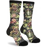 WOAIDY Men's Holiday Crew Socks, Novelty Designs, Funny Dress Casual Socks