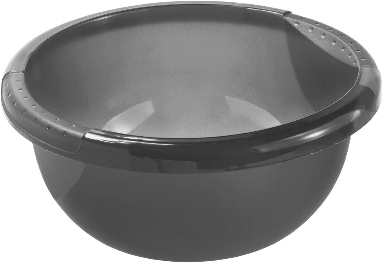 Rotho Daily Becken / Spülwanne 4l rund, Kunststoff (PP) BPA-frei, anthrazit, 4l (29,0 x 29,0 x 12,0 cm)