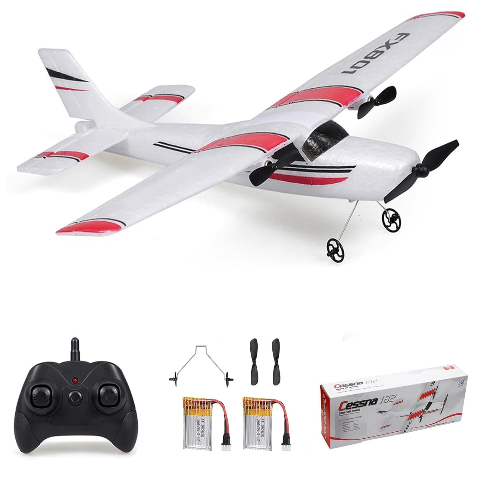 Goolsky FX801 Remote Control Airplane RC Airplane, 2.4G 2CH Ready to Fly Remote Control Plane, EPP Self-Balancing RC Aircraft Glider Gift for for Teen & Beginners