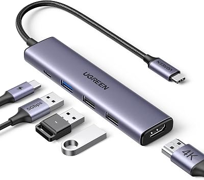 Revodok 105 Hub USB C 5 en 1 Adaptador de USB-C a HDMI