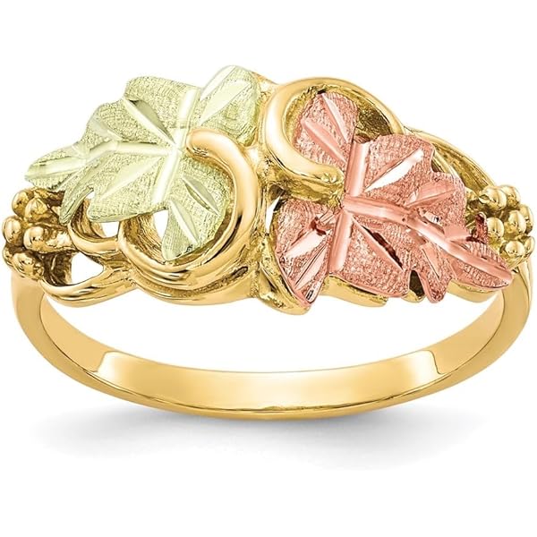 Antigua Roma Oro, Granate Anillo De Filigrana Con Margaritas