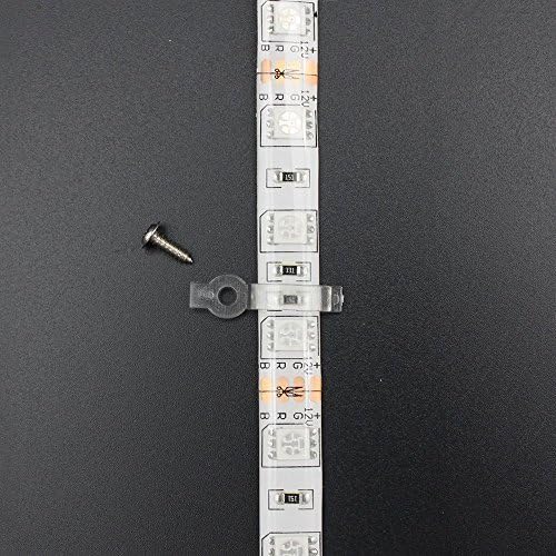 ADDCOME 10MM LED Strip Connector Fastener Clip for 5050 Waterproof Light Strip Fixing Holder - 100pcs/lot With Screws