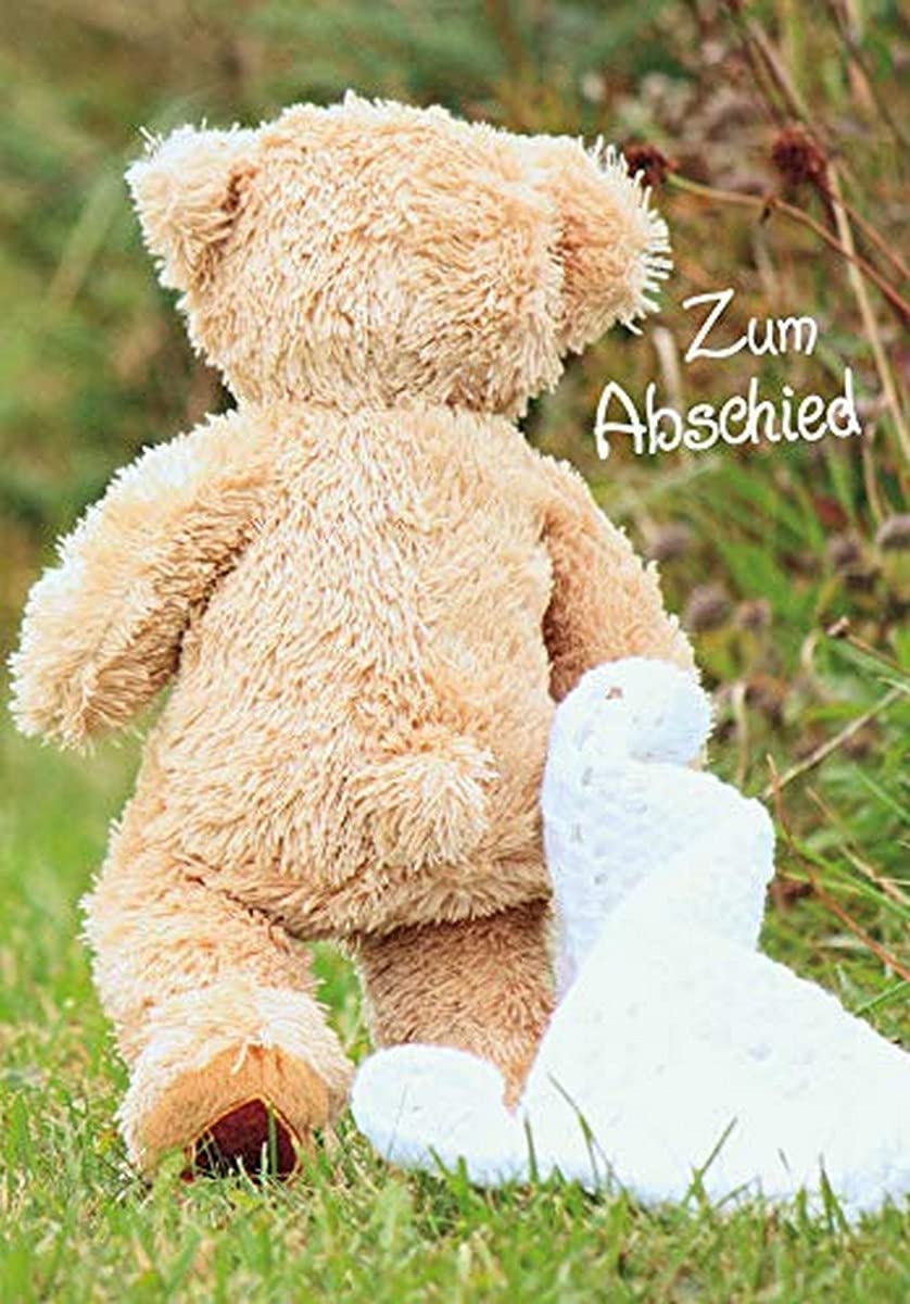 Basic Classic Leaving Card - Teddy with Blanket - 11.6 x 16.6 cm