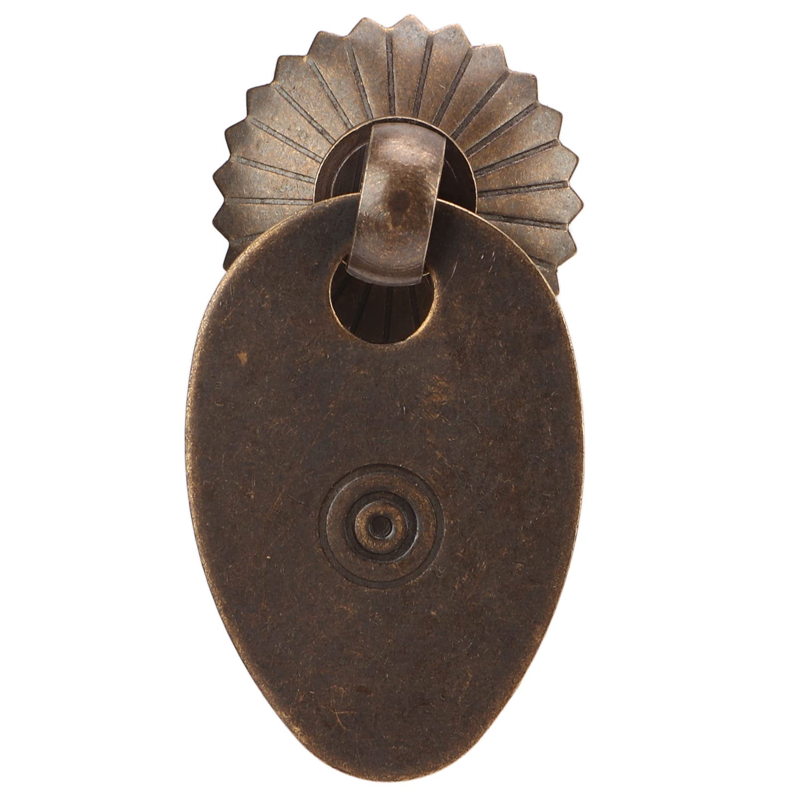 10 Sets Brass Antique Drawer Handle, Retro Elements Melon Seed Shape Cabinet Handle, Rustproof Vintage Decor, for Vintage Wooden Boxes, Cabinets, Retro Chinese Style Furniture