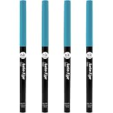 NICKA K NEW YORK, Auto Eye Liner, Deep Sky Blue, Transfer-Resistant, 4-Pack