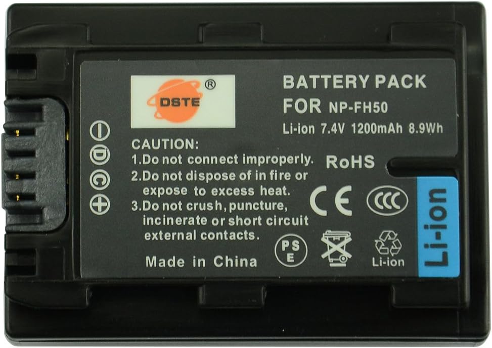 DSTE 2x NP-FH50 Li-ion Battery + DC04U Travel and Car Charger Compatible with Sony DSLR-A330 DSLR-A380 DSLR-A390 DSC-HX1 DSC-HX100V DSC-HX200V HDR-TG5V HDR-TG1E HDR-TG3 HDR-TG5 HDR-TG7 Digital Camera - Image 3