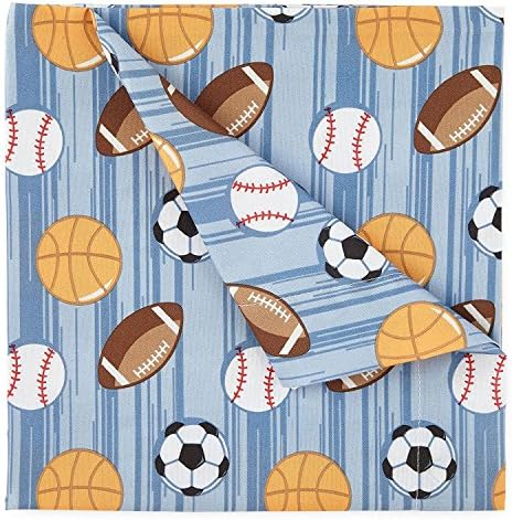 Kute Kids Super Soft Sheet Set - Athletes Stripe - Brushed Microfiber for Extra Comfort (Full)
