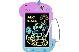Dinosaur Toys for 3 4 5 6 7 8 Years Old Girls Boys, 8.8 Inch Colorful LCD Writing Board, Erasable Lockable Drawing Tablet, Cr