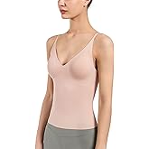 Women's Fit Camisole with Built in Bra - Spaghetti Straps Camis Tank
