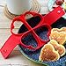 Lanyani 2-pack Silicone Perfect Pancakes Mold Nonstick Egg Ring Maker Breakfast Pancake Shaper – Round and Heart shape, flower and oval (Heart and Oval)