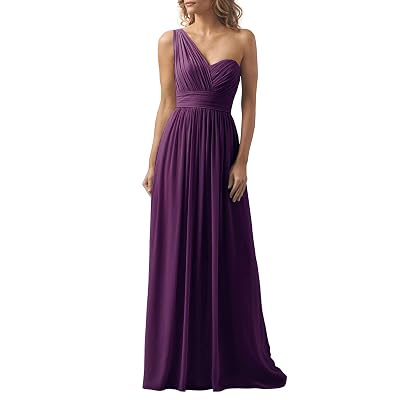 JAEDEN Bridesmaid Dress Long Chiffon Prom Dress Sweetheart Evening Gown One Shoulder