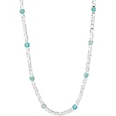 Silpada 'Delightful Moment' Sterling Silver Hematite and Amazonite Bead Necklace, 17" + 2"