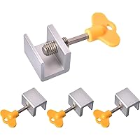 Sliding Window Locks Adjustable Security Window Lock Window Stoppers Aluminum with Key Childproof Safety Window Lock Clamps f
