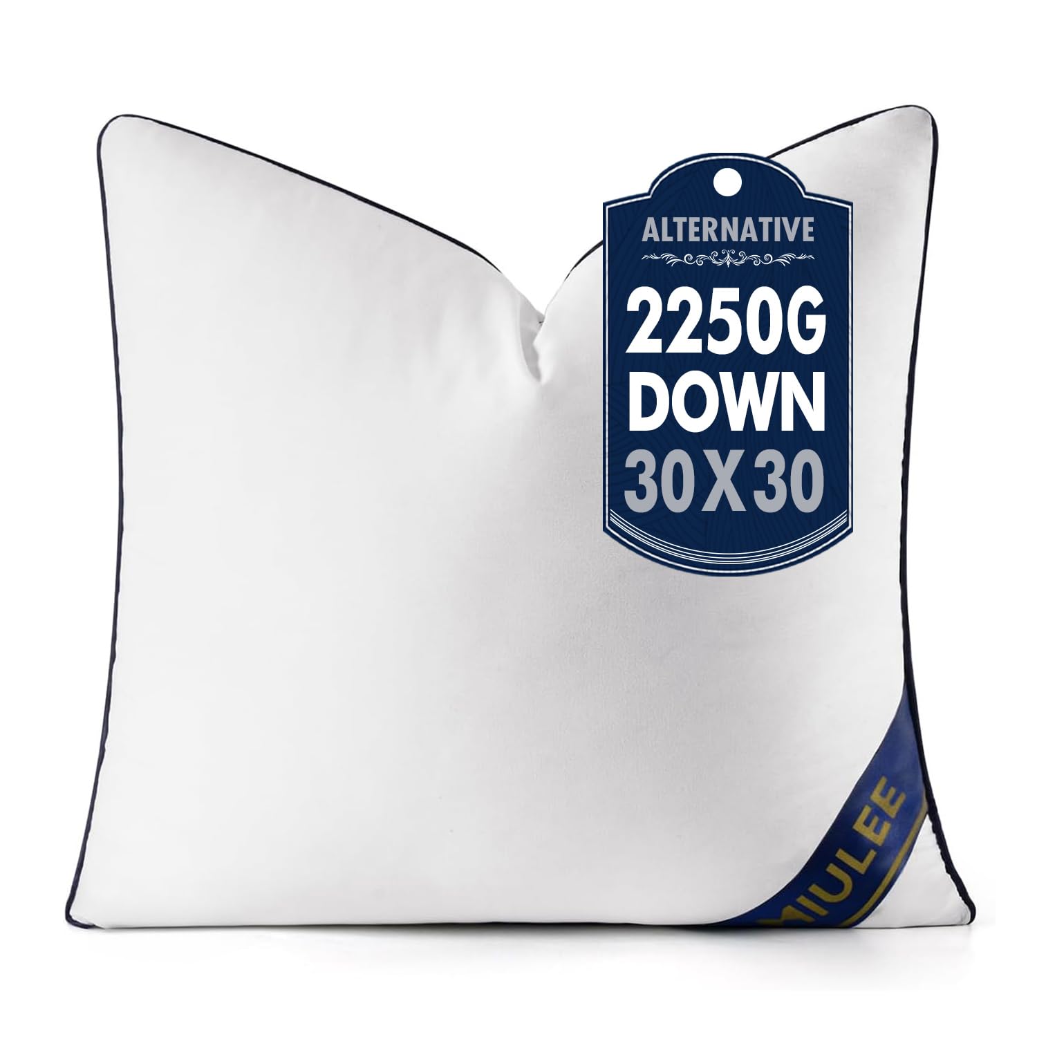 MIULEE Euro Pillow Insert 30x30 Throw Pillow Premium Down Alternative Square Decorative Insert Stuffer for Sofa, Couch Image