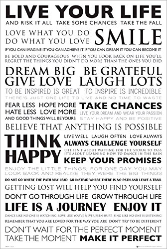 GB eye LTD, Live Your Life, Maxi Poster, 61 x 91.5 cm, Wood, Multi-Colour