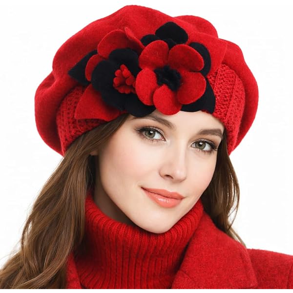 HISSHE Lady French Beret 100% Wool Beret Chic Beanie Winter  display picture 1