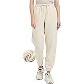 Tronjori Womens High Waisted Pull on Baggy Fleece Lined Sweatpants Fall Winter Athletic Joggers Lounge Trousers Cinch Bottom