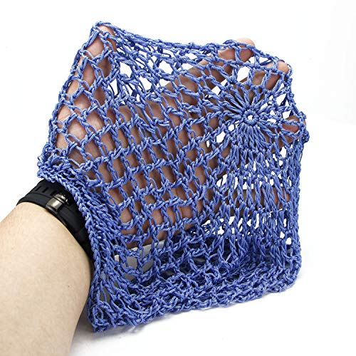 Monrocco 3 Pack Women Mesh Hair Net for Sleeping Crochet Hairnet (Blue) - Thumbnail 4