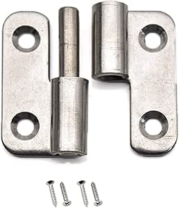 Amig - Bisagra De Sobreponer - 90 X 52 X 2 Mm - Con Muelle - Para Mamparas De Madera - Ideal Para Puertas De Baños Públicos - Acero Inoxidable 18/8 Plateado Mate