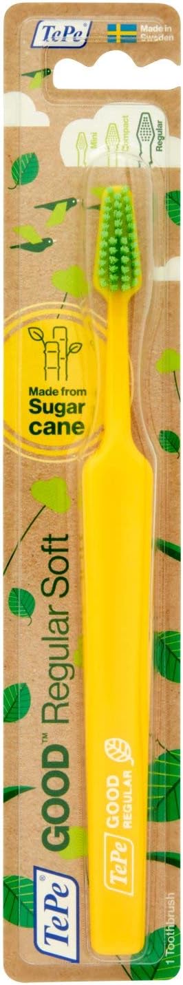 TePe Good Regular Toothbrush, Soft, Green, 1pc, Soft Toothbrush for Adults Gentle Cleaning with User-Friendly Handle