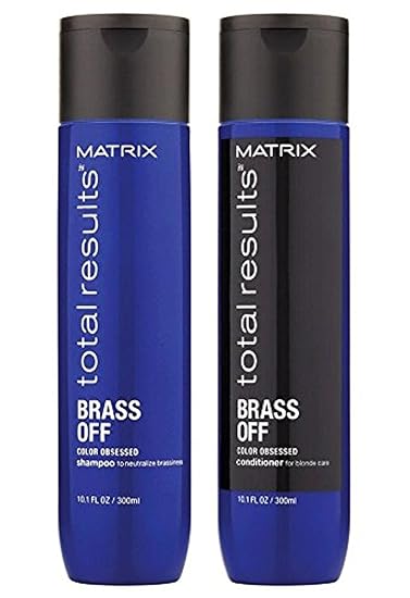 Das Total Results Messing Off 300-ml-Shampoo und Conditioner als Duo Pack von Matrix | für das Neutralisieren von messingfarb