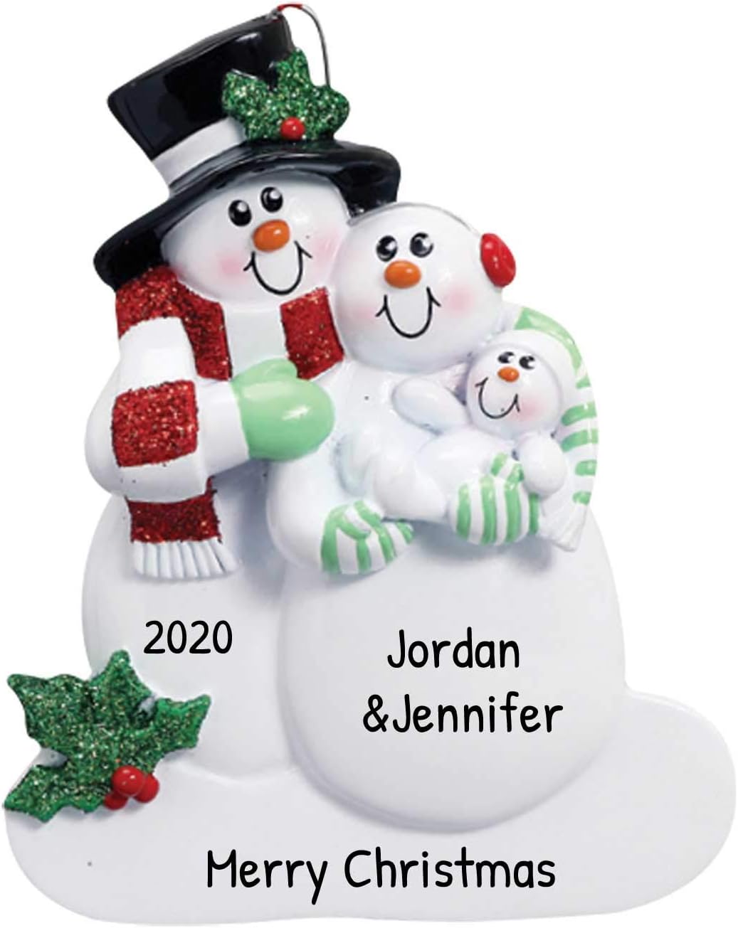 baby's first christmas snowman ornament