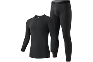 DAVID ARCHY Men’s Lightweight Thermal Underwear Breathable Comfort for Cold Weather, Ideal for Active Use