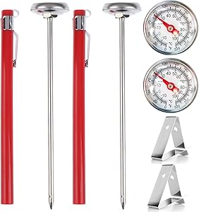 Buytra 2 Pack Stainless Steel Instant Read Pocket Thermometer 1