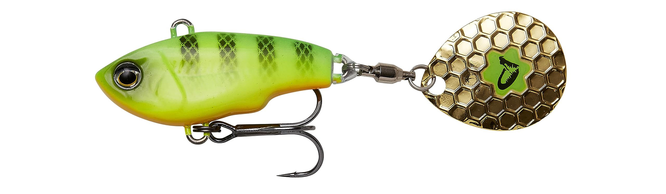 Savage Gear Fat Tail Spin Sinking Jig Spinner, 5.5cm/6.5g, Firetiger, 1pc