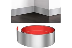 Zarique Stainless Steel Door Kick Plate, 4" x 118" Door Push Plate,Baseboard Molding Trim for Wall, Door, Kitchen Cupboard, C