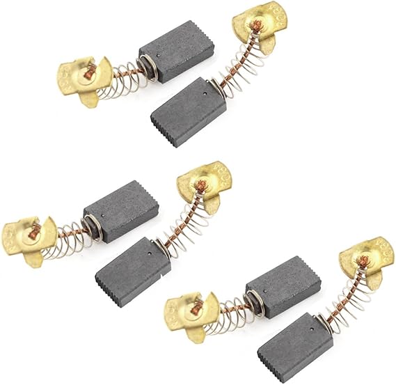 15mm x 10mm x 5mm Power Tool Electric Motor Carbon Brushes 6 Pcs