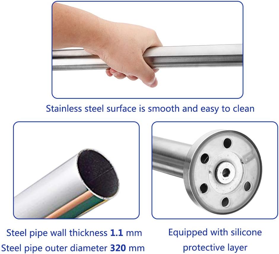 Handicap Grab Bars for Bathroom Toilet Safety Bars Showers Handicap Rails Stainless Steel Grab Bar for Disabled Elderly Bathroom Handrail Wall Mount Floor Support Assist Bar Handicapped Hand Rail: Health & Personal Care