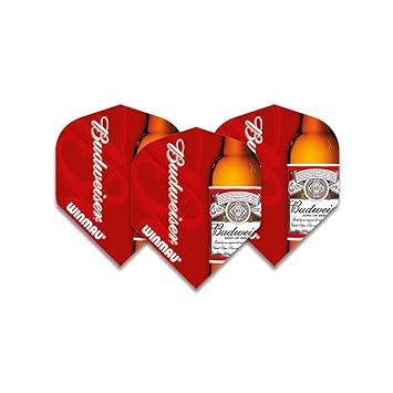 3 X Sets Winmau Mega Standard Darts Flights Budweiser Bottle Darts