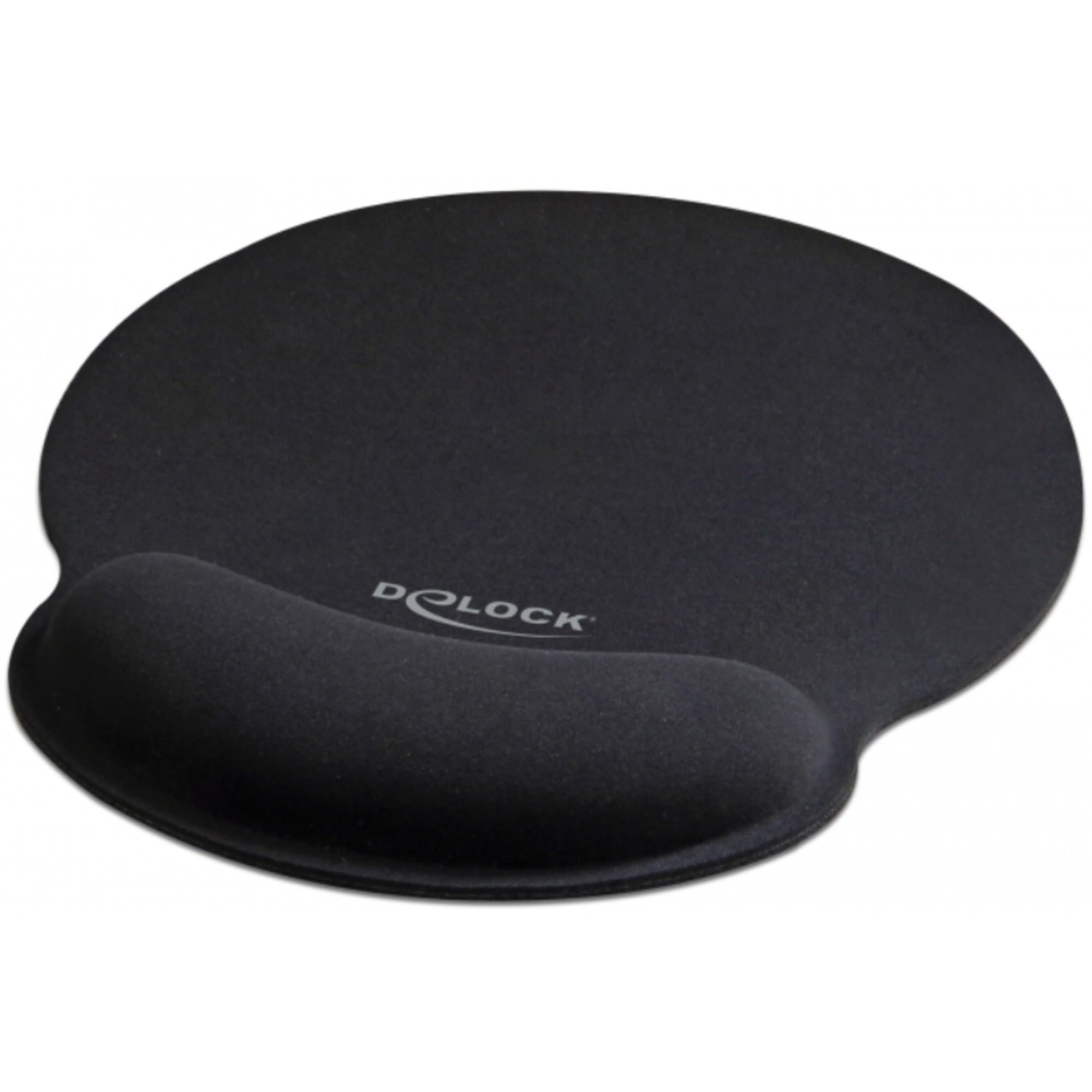 DeLock Mouse Mat with Wrist Rest Round Black