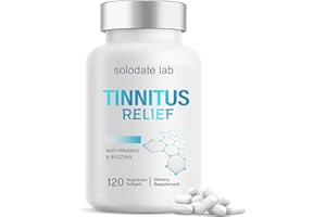 solodate lab Tinnitus Relief for Ringing Ears, 1200MG Tinnitus Nutrition for Ear Ringing & Tinnitus Relief, 120 Caps