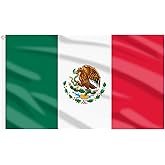 AhfuLife Mexico Flag 3x5 Ft, Large Mexican Flags for Cinco de Mayo Party Decorations - Double Sided with Brass Eyelets for Bar Garden Street Decoration Indoor Outdoor