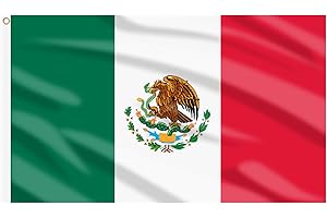 AhfuLife Mexico Flag 3x5 Ft, Large Mexican Flags for Cinco de Mayo Party Decorations - Double Sided with Brass Eyelets for Bar Garden Street Decoration Indoor Outdoor