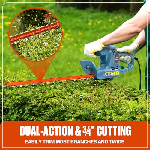 SENIX HTE3.8-L 21-Inch 120V Electric Hedge Trimmer, 3/4" Cut photo 12