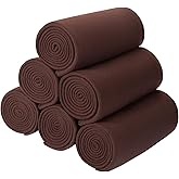 CAI TENG Fleece Blanket Blankets Bulk Pack of 6 Cozy Fleece Throw Blankets 50x60 Warm Soft Lightweight Breathable Pet-Friendly for Bed Sofa Kids Wedding Gifts Camping Luxury Chocolate Brown