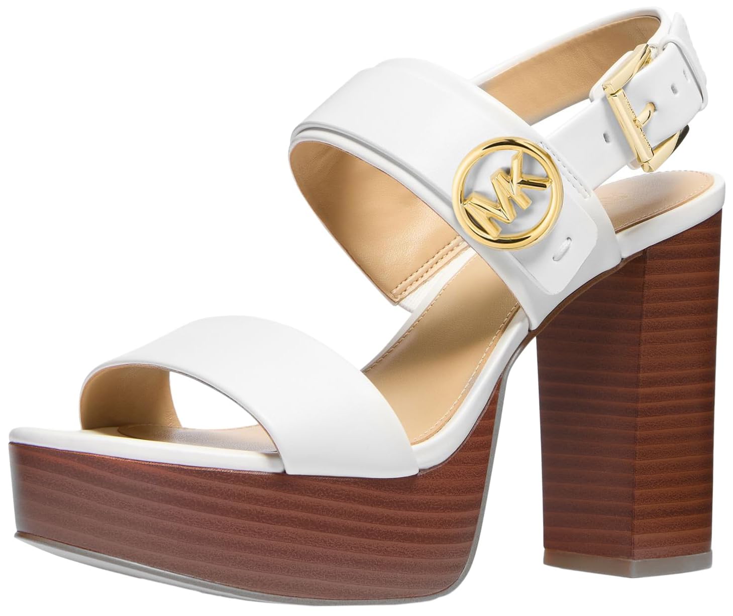 Michael Kors Women’s Carmen Platform Sandal, Optic White, 7.0