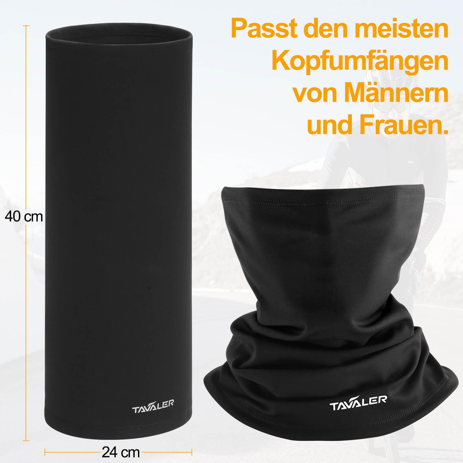 Tavaler Schlauchschal Herren/Damen Winter 2 Stück, Multifunktionstuch Winddicht Halswärmer, Elastisch und Atmungsaktiv Halstuch Herren, Loop Schal für Fahrrad, Motorrad, Skifahren 5