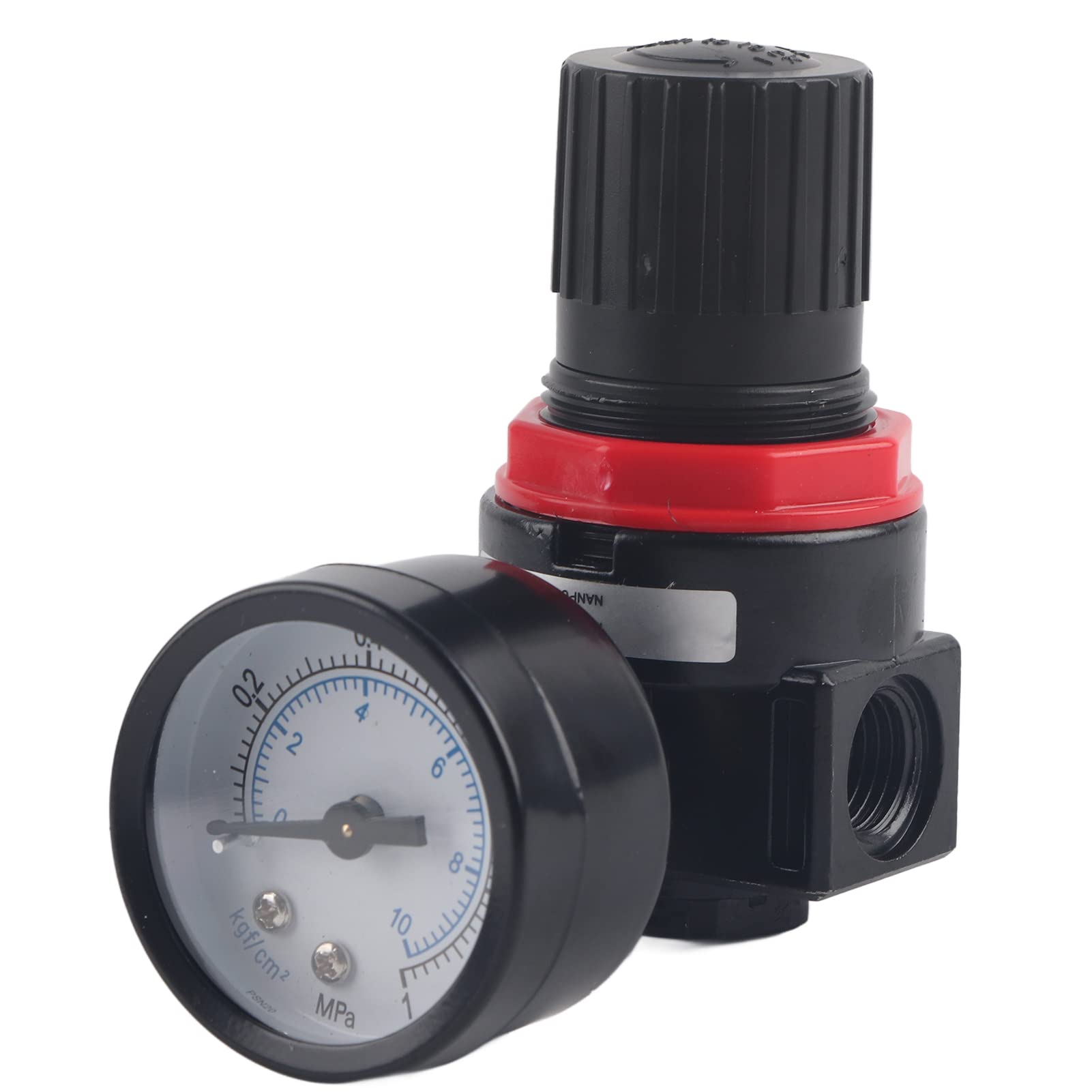 AR2000 Air Pressure Regulator, Compressor Pressure Relief Valve with Gauge, G1/4 Thread Adjustable 0.05-1Mpa for Air Tools and Systems